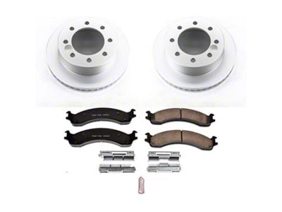 PowerStop Z17 Evolution Plus 8-Lug Brake Rotor and Pad Kit; Front (00-02 RAM 2500)