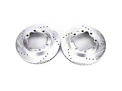 PowerStop Evolution Cross-Drilled and Slotted 8-Lug Rotors; Front Pair (94-99 2WD RAM 3500 w/ Solid Front Axle; 94-99 4WD RAM 3500)