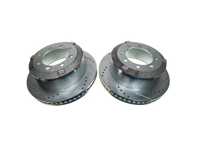 PowerStop Evolution Cross-Drilled and Slotted Rotors; Rear Pair (19-24 RAM 3500 DRW)