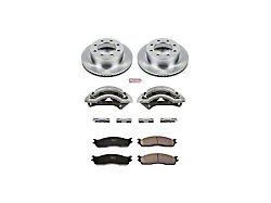 PowerStop OE Replacement 8-Lug Brake Rotor, Pad and Caliper Kit; Front (03-08 RAM 3500)