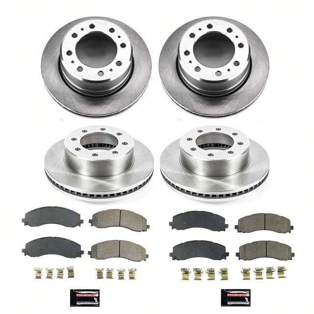 PowerStop RAM 3500 OE Replacement 8-Lug Brake Rotor and Pad Kit; Front ...