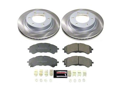 PowerStop Semi-Coated 6-Lug Brake Rotor and Pad Kit; Front (19-25 Ranger, Excluding Raptor)