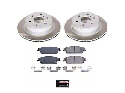 PowerStop Semi-Coated 6-Lug Brake Rotor and Pad Kit; Rear (07-13 Sierra 1500 w/ Rear Disc Brakes)