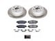 PowerStop Semi-Coated 6-Lug Brake Rotor and Pad Kit; Rear (07-13 Sierra 1500 w/ Rear Disc Brakes)