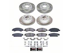 PowerStop Semi-Coated 6-Lug Brake Rotor and Pad Kit; Front and Rear (07-13 Sierra 1500 w/ Rear Disc Brakes)