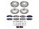 PowerStop Semi-Coated 6-Lug Brake Rotor and Pad Kit; Front and Rear (07-13 Sierra 1500 w/ Rear Disc Brakes)