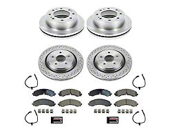 PowerStop OE Replacement 8-Lug Brake Rotor and Pad Kit; Front and Rear (20-25 Sierra 2500 HD)