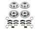 PowerStop OE Replacement 8-Lug Brake Rotor and Pad Kit; Front and Rear (20-24 Sierra 2500 HD)