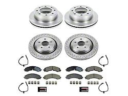 PowerStop OE Replacement 8-Lug Brake Rotor and Pad Kit; Front and Rear (20-25 Sierra 3500 HD SRW)