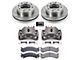 PowerStop OE Replacement 8-Lug Brake Rotor, Pad and Caliper Kit; Front (07-10 Sierra 3500 HD DRW)