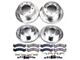 PowerStop Z23 Evolution Sport Carbon-Fiber Ceramic 8-Lug Brake Rotor and Pad Kit; Front and Rear (07-10 Sierra 3500 HD DRW)