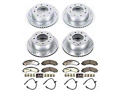 PowerStop Z36 Extreme Truck and Tow 8-Lug Brake Rotor and Pad Kit; Front and Rear (20-25 Sierra 3500 HD SRW)