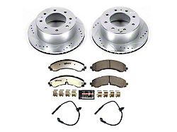 PowerStop Z36 Extreme Truck and Tow 8-Lug Brake Rotor and Pad Kit; Rear (20-25 Sierra 3500 HD SRW)