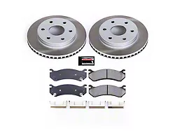 PowerStop Semi-Coated 6-Lug Brake Rotor and Pad Kit; Front (99-06 Silverado 1500 w/o Rear Drum Brakes)