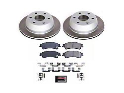 PowerStop Semi-Coated 6-Lug Brake Rotor and Pad Kit; Rear (99-06 Silverado 1500 w/ Single Piston Rear Calipers)