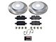 PowerStop Semi-Coated 6-Lug Brake Rotor and Pad Kit; Rear (19-24 Silverado 1500)