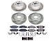 PowerStop Semi-Coated 6-Lug Brake Rotor and Pad Kit; Front and Rear (14-18 Silverado 1500)