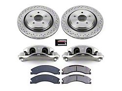 PowerStop OE Replacement 8-Lug Brake Rotor, Pad and Caliper Kit; Rear (15-19 Silverado 2500 HD)