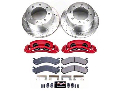 PowerStop Z23 Evolution 8-Lug Brake Rotor, Pad and Caliper Kit; Rear (07-10 Silverado 3500 HD DRW)