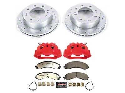 PowerStop Z36 Extreme Truck and Tow 8-Lug Brake Rotor, Pad and Caliper Kit; Front (20-21 Silverado 3500 HD)