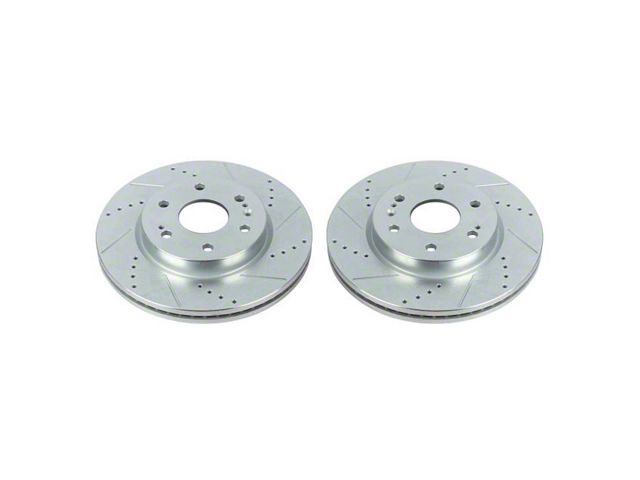 PowerStop Evolution Cross-Drilled and Slotted 6-Lug Rotors; Front Pair (21-24 Tahoe, Excluding Police)