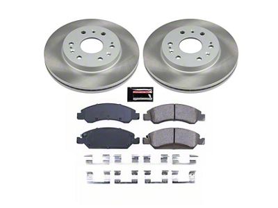 PowerStop Semi-Coated 6-Lug Brake Rotor and Pad Kit; Front (08-20 Tahoe, Excluding Police)