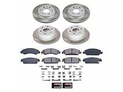 PowerStop Semi-Coated 6-Lug Brake Rotor and Pad Kit; Front and Rear (08-14 Tahoe, Excluding Police)