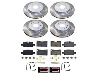 PowerStop Semi-Coated 6-Lug Brake Rotor and Pad Kit; Front and Rear (21-24 Tahoe, Excluding Police)
