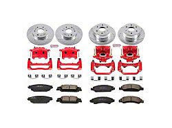 PowerStop Z23 Evolution Sport 6-Lug Brake Rotor, Pad and Caliper Kit; Front and Rear (15-20 Tahoe, Excluding Police)