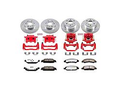 PowerStop Z36 Extreme Truck and Tow 6-Lug Brake Rotor, Pad and Caliper Kit; Front and Rear (15-20 Tahoe, Excluding Police)