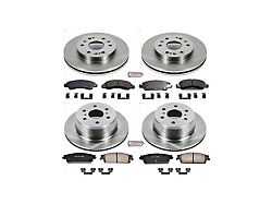 PowerStop OE Replacement 6-Lug Brake Rotor and Pad Kit; Front and Rear (08-14 Yukon)