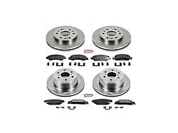 PowerStop OE Replacement 6-Lug Brake Rotor and Pad Kit; Front and Rear (15-20 Yukon)