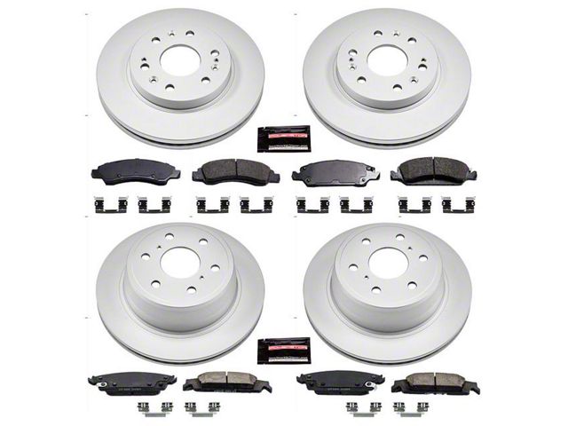 PowerStop Z17 Evolution Plus 6-Lug Brake Rotor and Pad Kit; Front and Rear (15-20 Yukon)