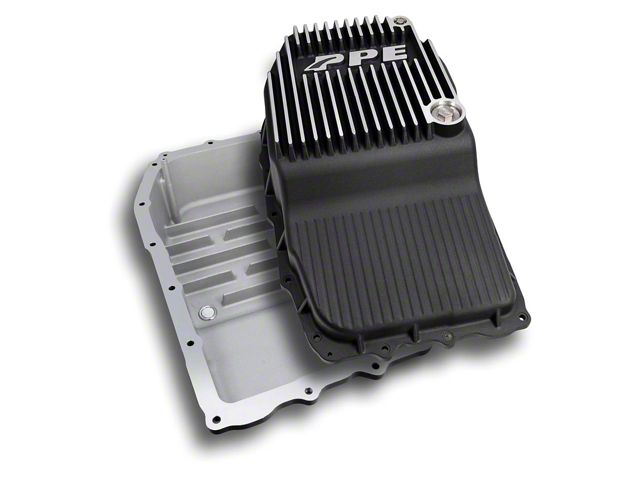 PPE Heavy-Duty Cast Aluminum Deep Transmission Pan; Brushed (15-22 Colorado w/ 8L90 Transmission)