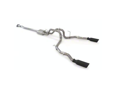 PPE Dual Exhaust System with Raw Tubes and Black Ceramic Tips; Rear Exit (11-14 5.0L F-150)