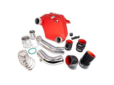 PPE Air-To-Water Intercooler Kit; Red (11-25 6.7L Powerstroke F-250 Super Duty)