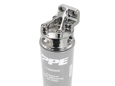 PPE Remote Oil Filter Mount Kit; Polished (Universal; Some Adaptation May Be Required)