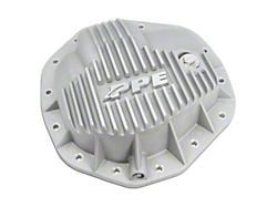 PPE Heavy-Duty Cast Aluminum Rear Differential Cover; Brushed (19-24 6.4L, 6.7L RAM 3500)