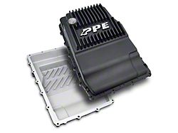 PPE Heavy-Duty Cast Aluminum Deep Transmission Pan; Black (19-25 Ranger w/ 10R80 Transmission)