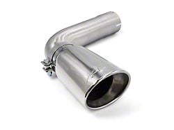 PPE 4-Inch Elbow Turn Out Exhaust Pipe with 5-Inch Polished Exhaust Tip; Stainless Steel (20-25 6.6L Duramax Sierra 2500 HD)