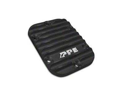 PPE Heavy Duty Cast Aluminum PTO Side Plate Cover; Black (17-19 6.6L Duramax Sierra 2500 HD)