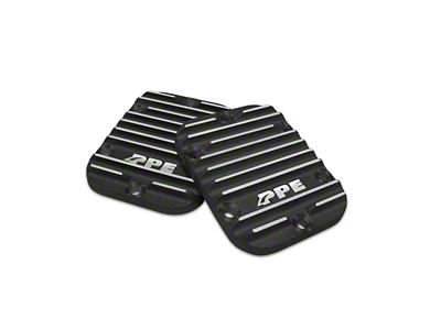 PPE Heavy Duty Cast Aluminum PTO Side Plate Covers; Brushed (01-16 6.6L Duramax Sierra 2500 HD)