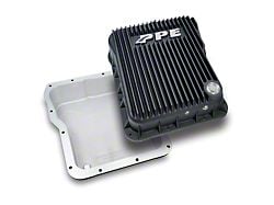 PPE Heavy Duty Cast Aluminum Transmission Pan; Black (07-19 6.6L Duramax Sierra 2500 HD)