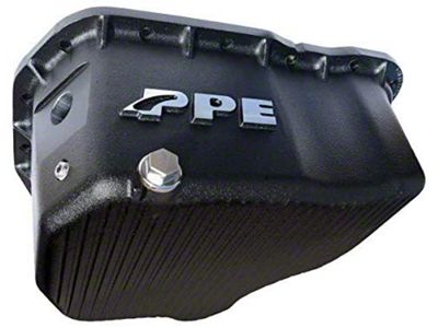 PPE High-Capacity Cast Aluminum Deep Engine Oil Pan; Black (11-16 6.6L Duramax Sierra 2500 HD)