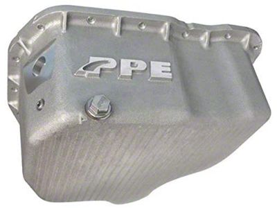PPE High-Capacity Cast Aluminum Deep Engine Oil Pan; Raw (07-10 6.6L Duramax Sierra 2500 HD)