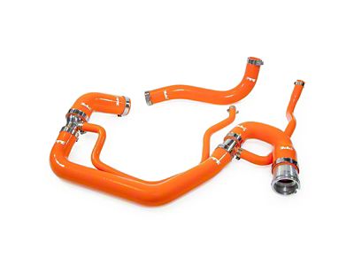 PPE Performance Silicone Upper and Lower Coolant Hose Kit; Orange (06-10 6.6L Duramax Sierra 2500 HD)