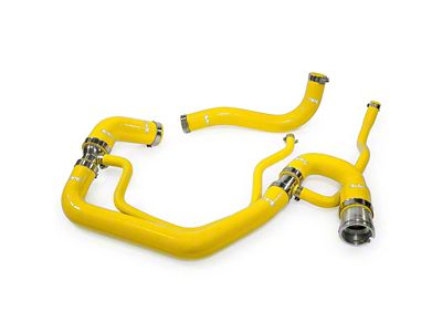 PPE Performance Silicone Upper and Lower Coolant Hose Kit; Yellow (06-10 6.6L Duramax Sierra 2500 HD)