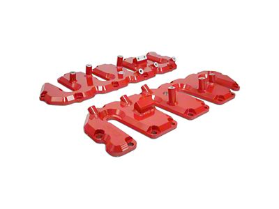 PPE Valve Cover Kit with Pillars; Red (05-10 6.6L Duramax Sierra 2500 HD)