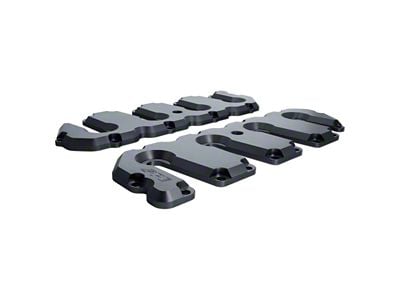 PPE Valve Cover Kit without Pillars; Matte Black (04.5-10 6.6L Duramax Sierra 2500 HD)