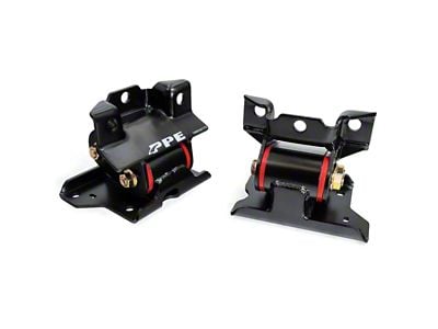 PPE Engine Mount Kit; 70 Hardness (01-10 6.6L Duramax Sierra 3500 HD)